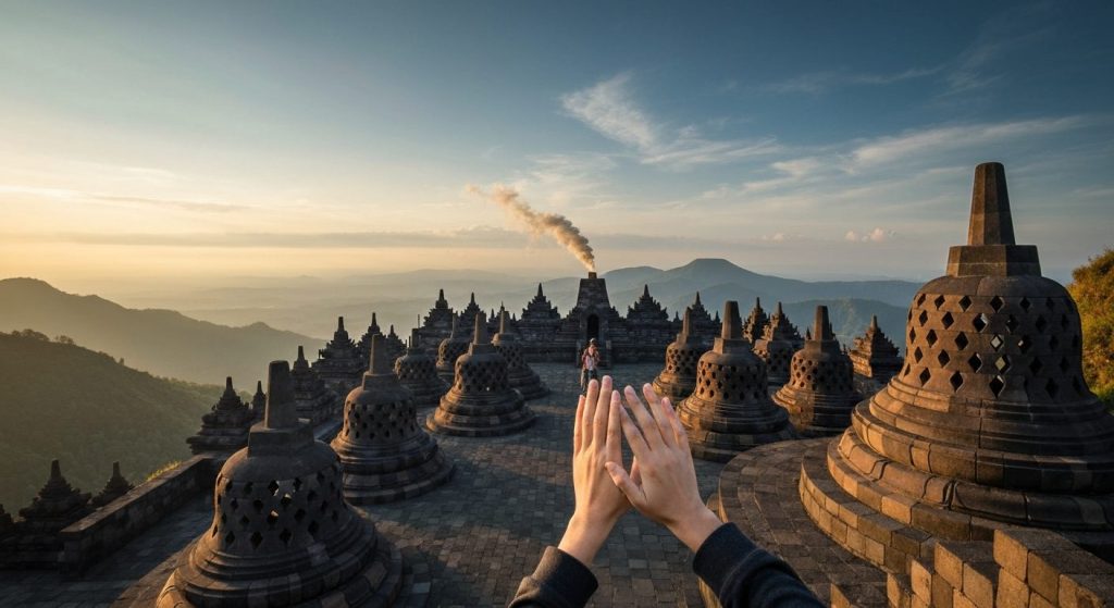 borobudur temple tour from bromo travel guide — Photorealistic editorial travel photograph relevant to: The honest, expe