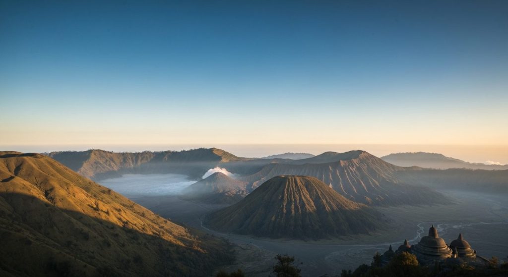 bromo sunrise time when does it happen — Photorealistic editorial travel photograph relevant to: The honest, expert-led